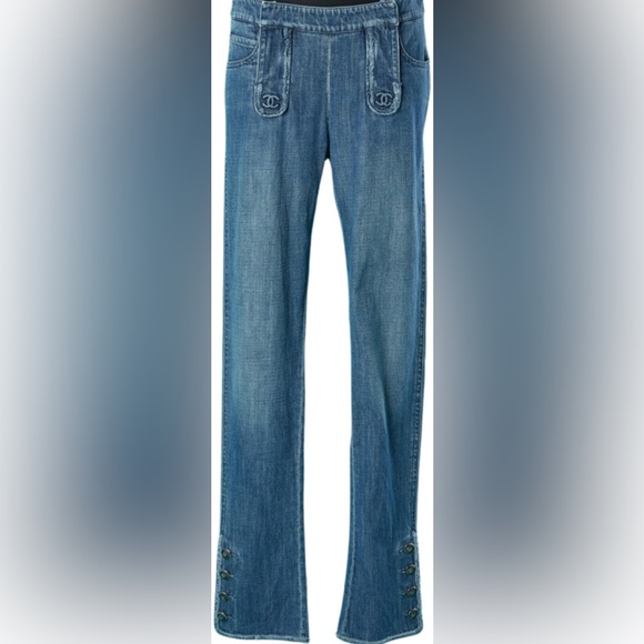 Authentic CHANEL DECK Jeans Denim 38 - Picture 7 of 15